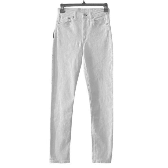 NWT rag & bone Nina High Rise Ankle Skinny Jeans in White Sz. 25 - Picture 8 of 10